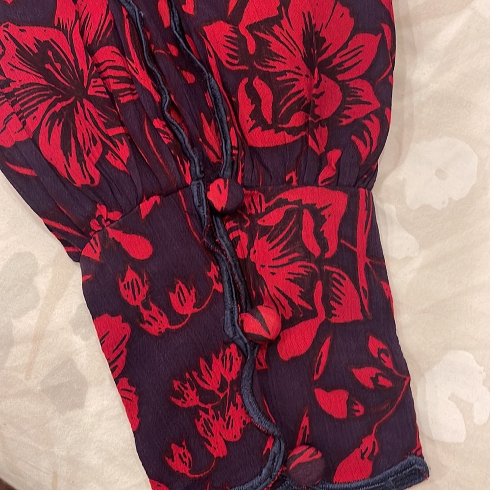 Gorgeous Free People Floral Print Dress With Cutwork Embroidery - Picture 7 of 11